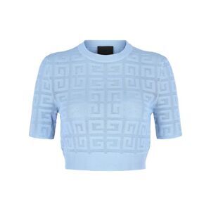 Givenchy 4G Monogram Crop Sweater Blue Womens